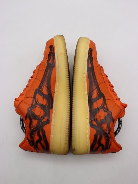 Nike Air Force 1 Low Orange Skeleton Size 10.5 Casual Sneakers CU8067-800 main image 4